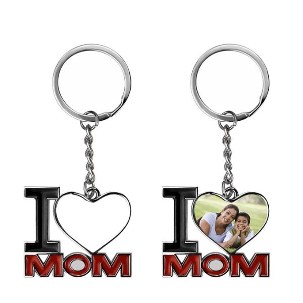 Personalized Unique Father'S Day Gifts I Love DAD PAPA Blank Metal Sublimation Keychain