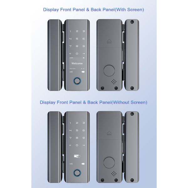 Стеклянный цифровой пароль дверной замок Карта Алюминиевая сплав умный дверной замок