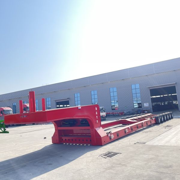 Steel Modular Hydraulic Steering Lowbed Travel Trailer for Wind Power Tower Transporter