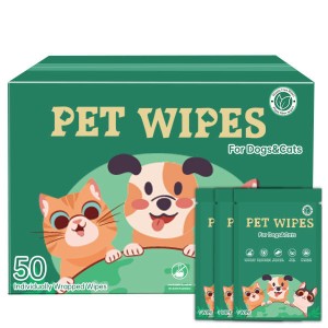 Custom Single Pet Wipes | Individually Wrapped Portable Pet Cleaning Wipes