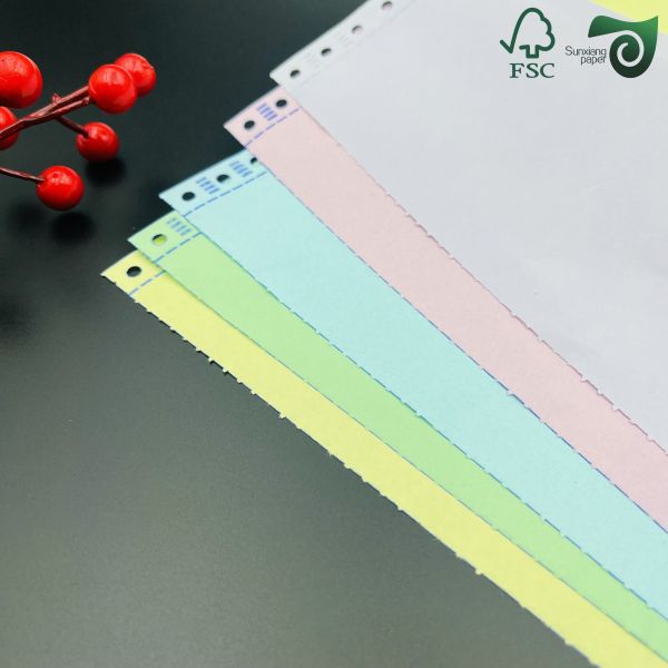 55gm 60gm Amarillo Azul Papel en blanco sin carbono en tamaño de letra Para la impresión de recibos FSC