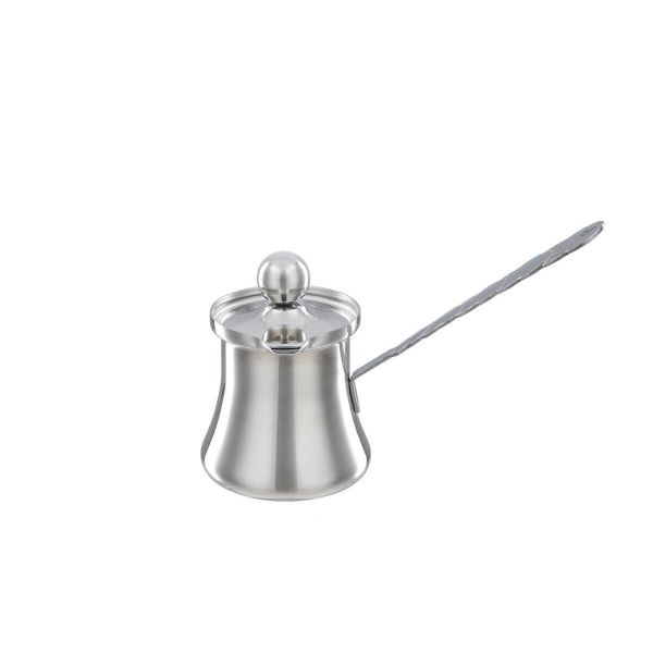 Middle east type stainless steel silver milk cup with lid and stainless steel handle& coffee pot