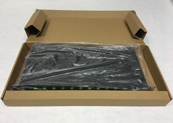 Submeta 1U montável 19 painel de remendo da fibra ótica laminam 12 24 de aço portuários