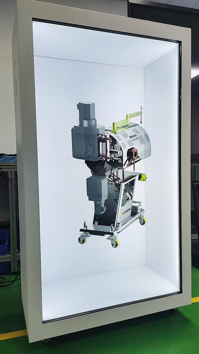 49 Inch Custom Transparent LCD Showcase for Unique Commercial Display Solutions and Applications