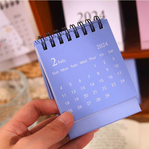 Custom logo Printed Pocket Spiral Bound Advertising Office Desktop Calendar with Sticky Notes