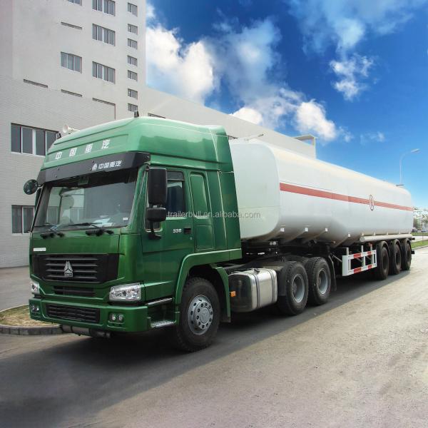 Truck Trailer 42000L 28T Carbon Steel Fuel Or Refuel Tank Semi Trailer for Tanzania