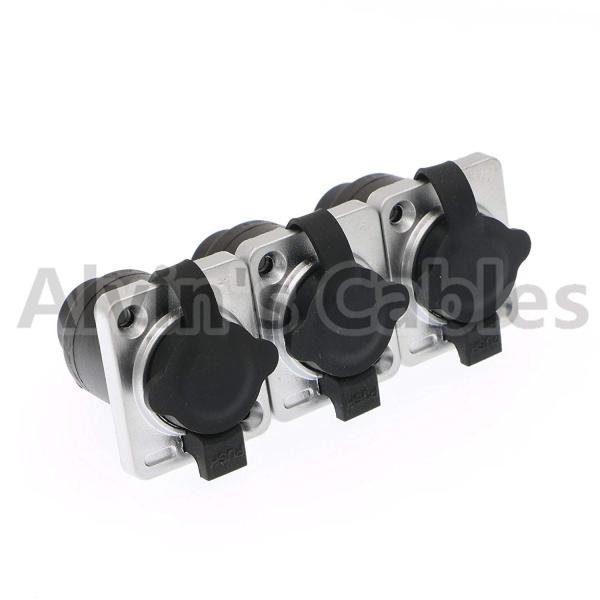 3Pcs RJ45 Waterproof Sockets IP65 Ethernet Panel Mount RJ45 Connector Black