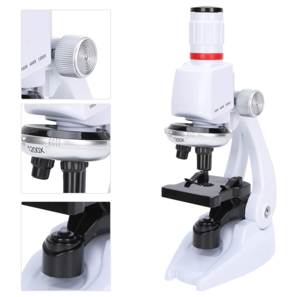 Plastic Science Experiment Set for Primary School Students Alloy Microscope Telescope