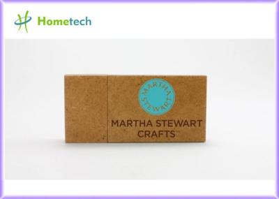 Le lecteur en bois 1GB d'instantané d'usb de rectangle de logo d'impression à 32GB avec le laser de logo gravent