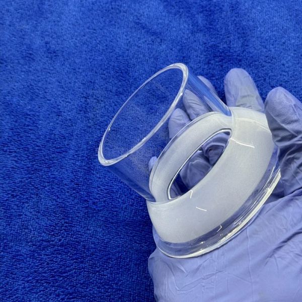 Professional Custom Quartz Flanged Pipe High Temperature High Purity