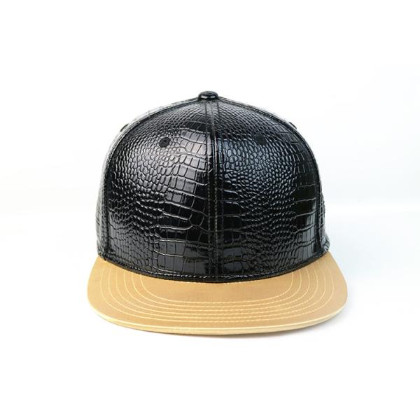 2019 latest styles stock order pu leather cheap flat brim 3d embroidery snapback hat best quality