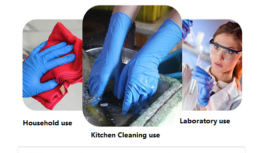 Cleaninbg Disposable Nitrile Glove Blue 12 Inches 300MM Medical Examination