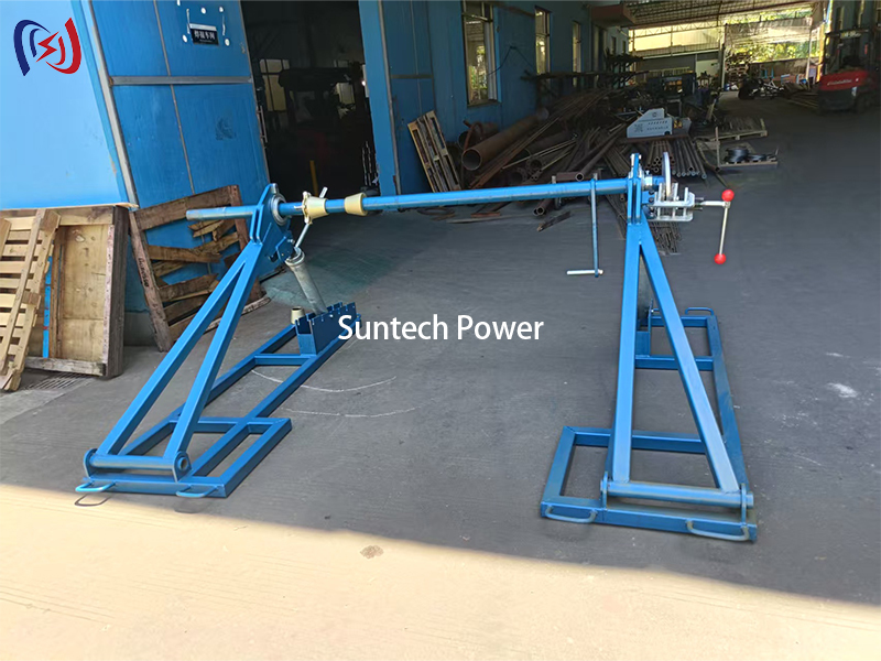 Portable Detachable Cable Reel Stand with 30-100KN Rated Load for 1600-3000mm Dia Reels