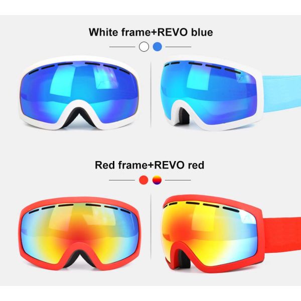SKI Applicable Scene Spherical Lens Custom Adult Anti-Fog Goggles for Sports