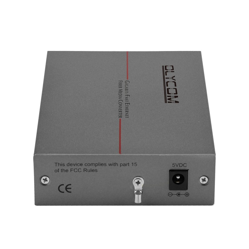 SFP Fiber Media Converter 10/100Mbps LFPT Optic Ethernet Rack Mountable Unmanaged DC5V