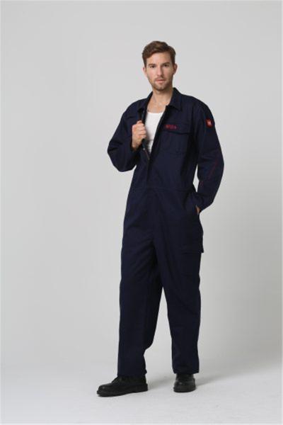 2 Way Brass Zipper Fire Retardant Workwear , 350gsm Flame Proof Overalls