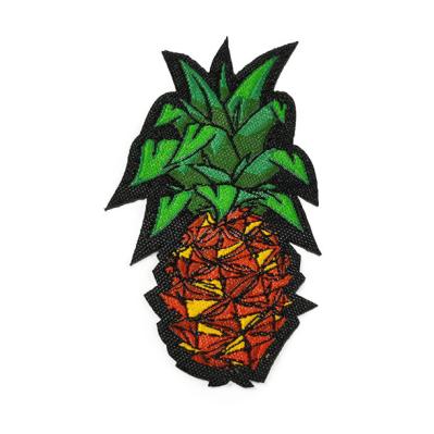 Colorful Threads Eco Friendly Patches Fruit Woven Label Patches