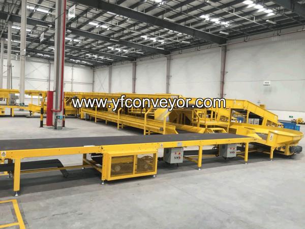 Portable Motorized PVK Conveyor Belt used for parcel express and logistic company