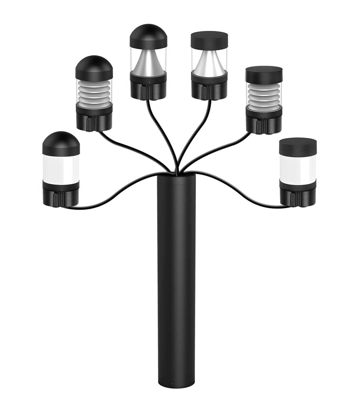 Luzes de soporte LED negras
