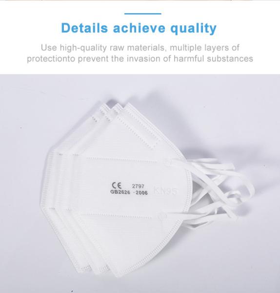Disposable Dust 5 Layer KN95 GB2626 Face Mask 24 Hour Online In Stock