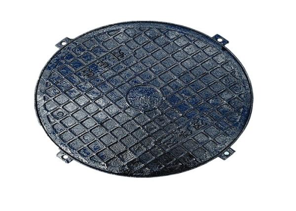 Electrical Cast Iron Manhole Cover Burgla Rproof For Sidewalk / Highway