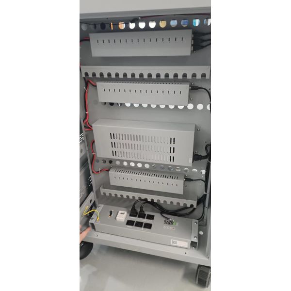 AC Charging DC Charging And USB Type-A Type-C Vault Storage IPad Charging Cabinet With Wheels