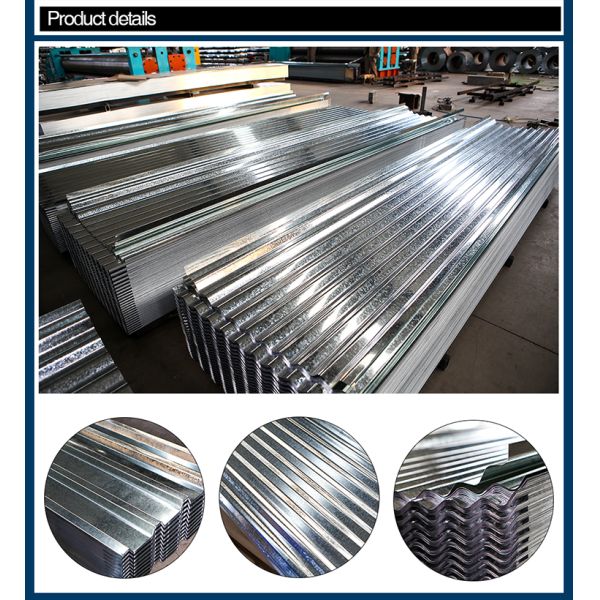 Hot Dipped Galvanized Steel Roof Tile Building Roof Tiles 0.22*665*2440mm Zinc 60g