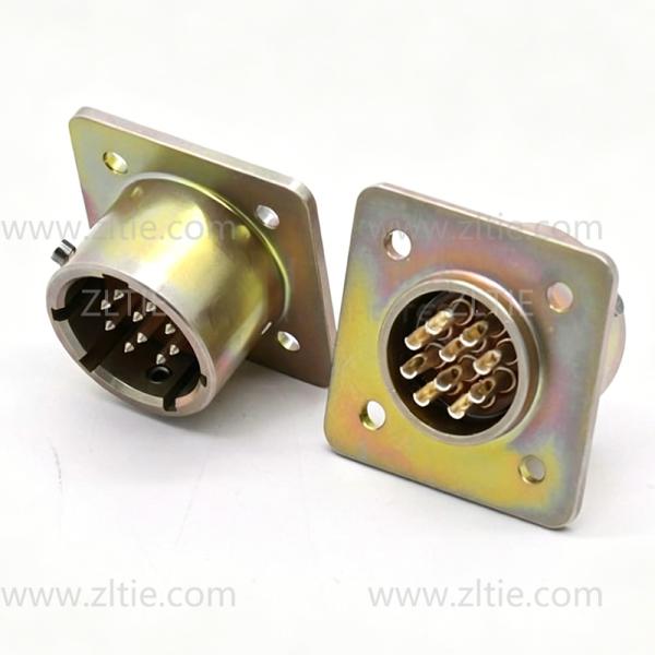 ZH127 Series Connector Shell Size 14 10pin Male Flange Socket Solder – СНЦ127-10/14ВП127-1-В