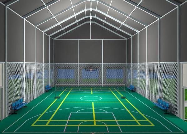 Aluminum 850g/Sqm 40m Outdoor Sports Tent For Basketball