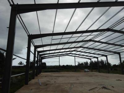 Quick Build Prefab Steel Structure Warehouse Customized Color / Size No Crane