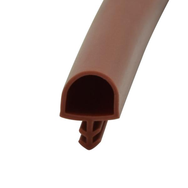 Anti Collision Wooden Door Seal Strip Middle Groove Type Heightened D Shape 10*8mm