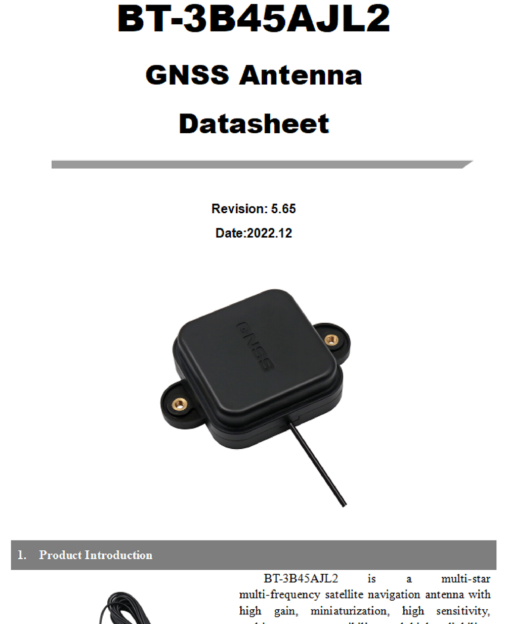 GPS Beidou Samsung Six Band GNSS Antenna Survey Grade Multi Frequency BT-3B45AJL2