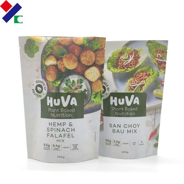 Gravure Printing Stand Up Zipper Pouch Aluminum Foil Packaging Bags