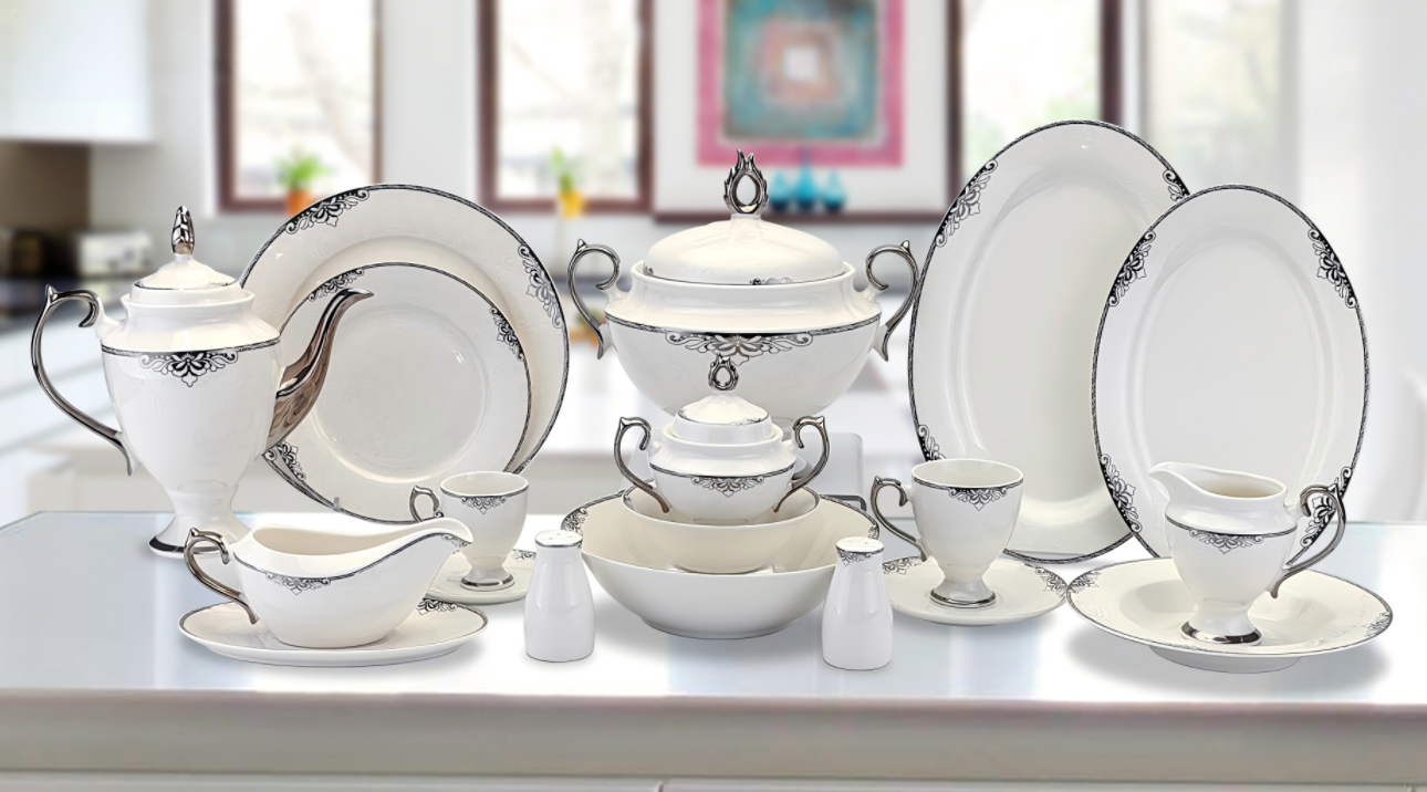 66 Pcs Full Gold  Egypt/Middle East  Dinner Set (Real Gold Dinner Set )