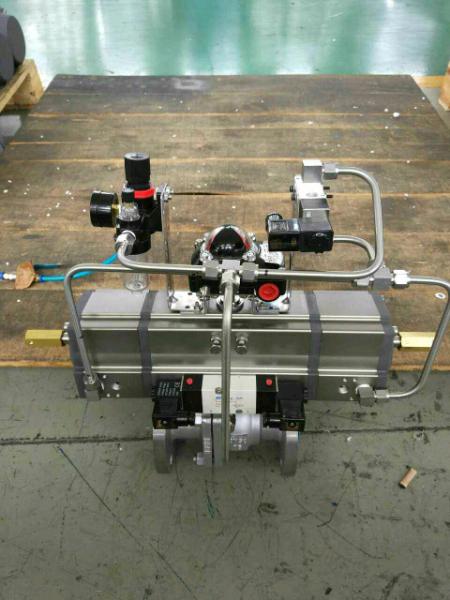 3 Position 180 Degree Pneumatic Actuator 3 Way Pneumatic Rotary Actuator Dual Acting