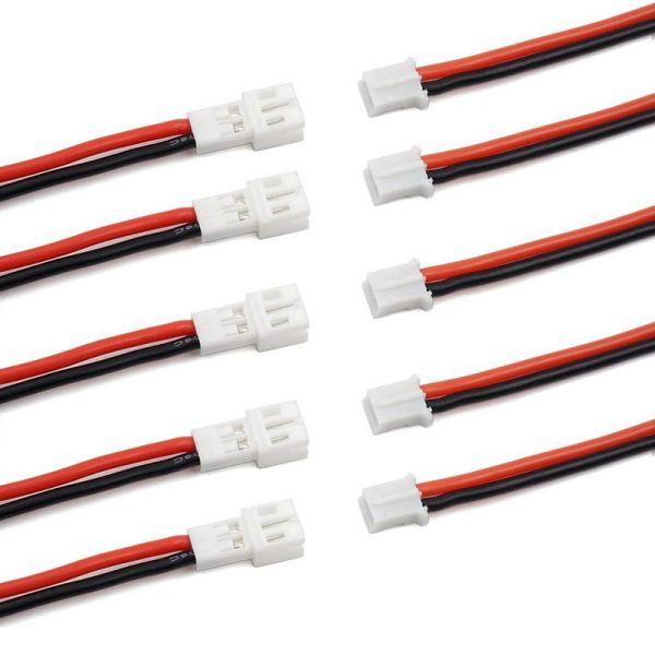 Ph2.0 Micro 2 Pin 24AWG Silicone Cable Male Female 100mm 150mm