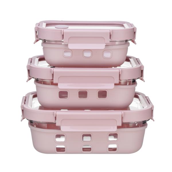 High Borosilicate Glass Storage Containers Set Glass Lunch Box Microwave Safe With Glass Lid