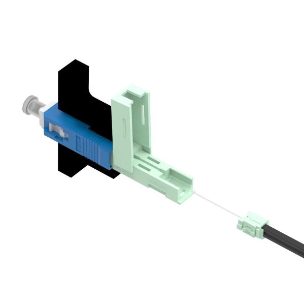 Simplex SC Fibra Óptica Conector Rápido UPC Polido para Cabeça de Caixa FTTH Field Assembly