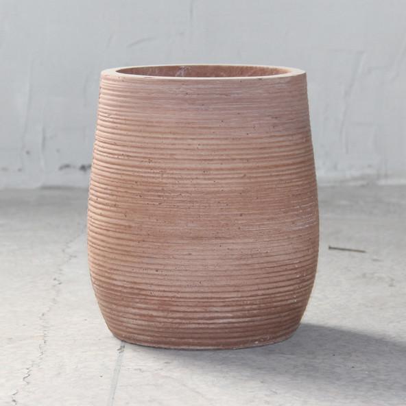 deep urn shaped concrete flower pot, cement flower pot for large plants in yard or indoor