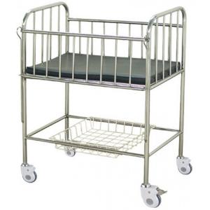 Hospital Baby Bed Cart 850 X 460 X 970mm Four Silent Wheels With Cross Brakes