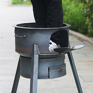 Camping Firewood Stove, Cast Iron Outdoor Wood Burning Stove Portable Detachable Camp Stoves, Accessories Outdoor