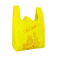 Saco não tecido reusável a favor do meio ambiente reciclável amarelo da camisa da compra T