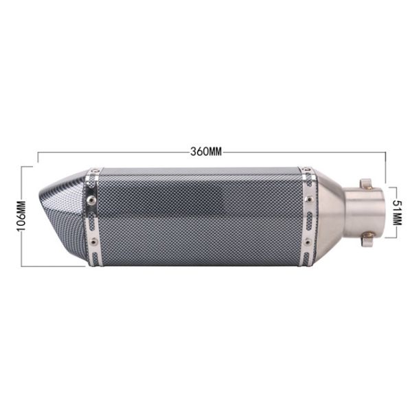 38 - 51mm Universal Motorcycle Muffler , Kawasaki Aftermarket Motorcycle Mufflers