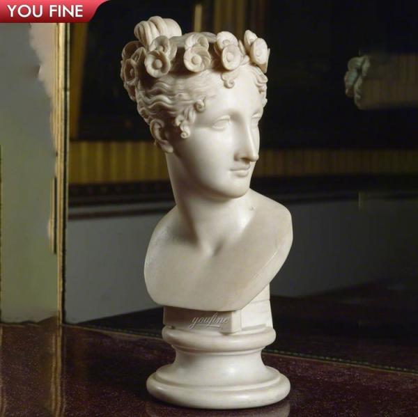 Interior Decoration Life Size Marble Statue Head Decoration