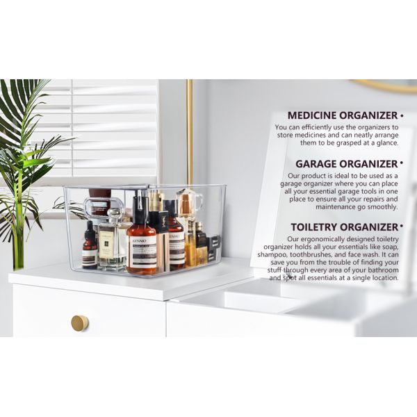 Plastic Storage Bins With Lids X-Large – Perfect Kitchen Or Pantry Organization, Fridge, Cabinet Organizers