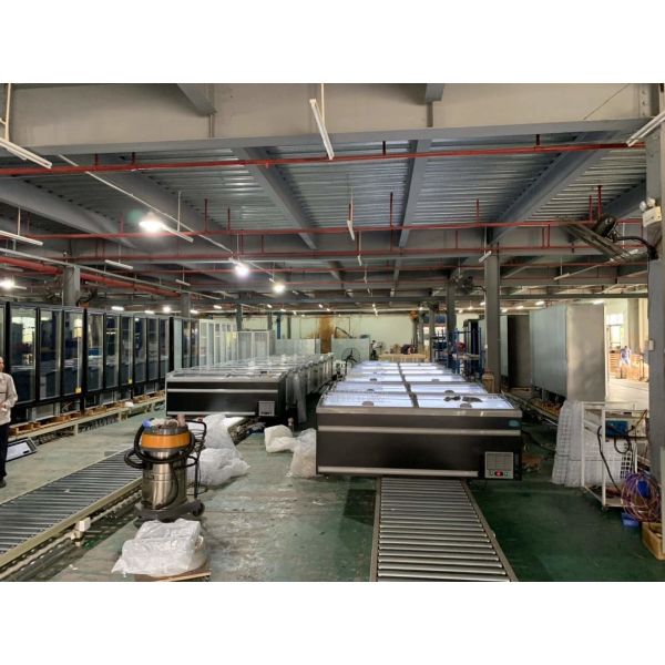 Supermarket Commercial Combined Island Meat Frozen food display Freezer with top sliding glass door