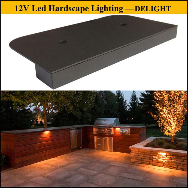 Stainless Steel Warm White LED Stair Step Light Low Voltage stone column Lighting 12V Landscape Lamp LED Hardscape Light