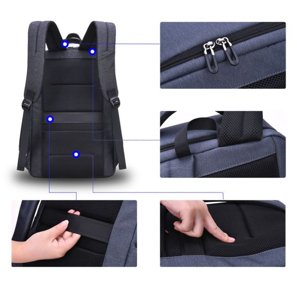Laptop Men'S College Backpacks 15.6 Inch USB Anti Theft Daypacks