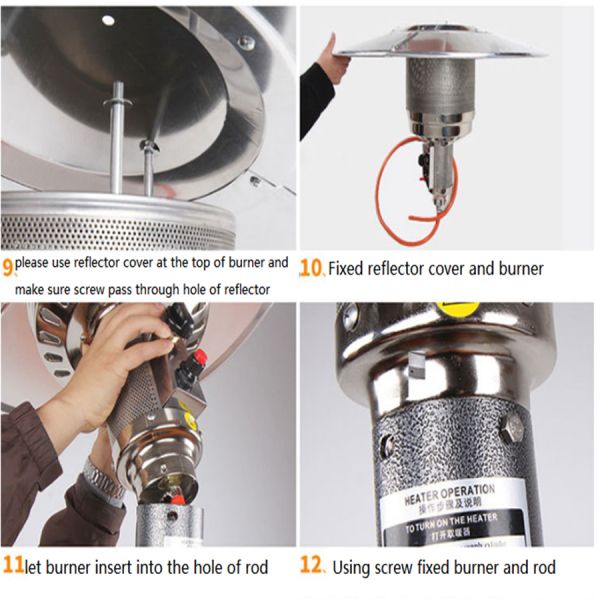 Outdoor Stainless Steel Silver Flexible Propane Gas Electric Infrared Tube Heaters