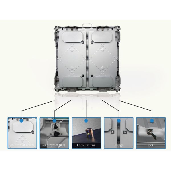 CE ROHS одобренный P3 P4 P5 P6 наружный светодиодный дисплей с обратным обслуживанием и панелью 960 * 960 мм